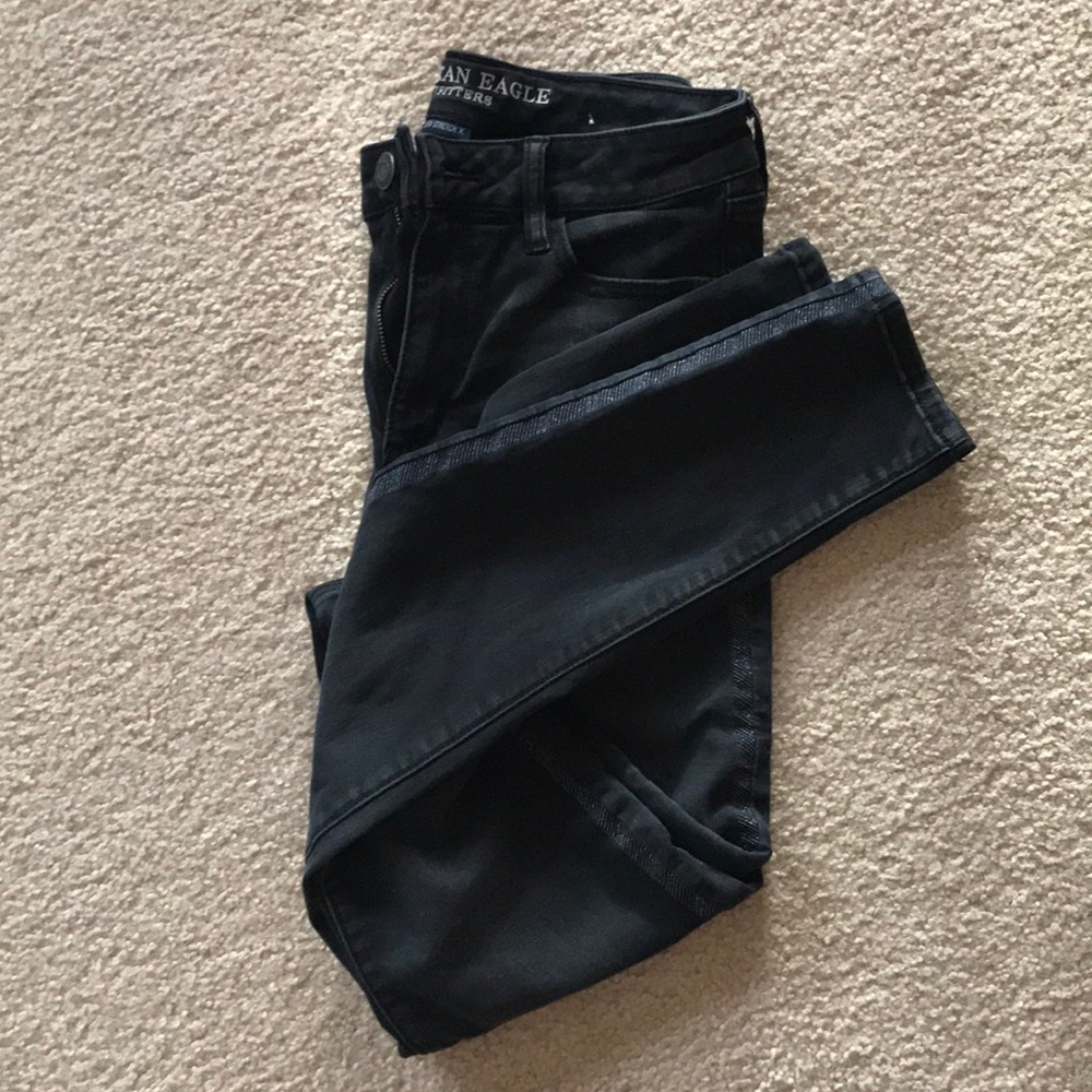 American Eagle high rise skinny jeans, stretch.
